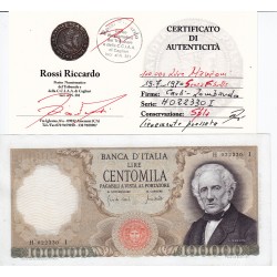 100000 LIRE MANZONI 1970 SENZA FIBRILLE 